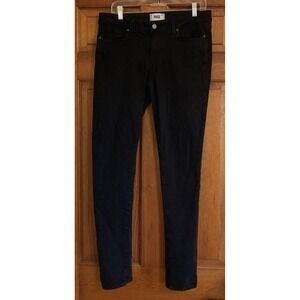 PAIGE Womens 31 Y2K Emo Black Slim Skinny Mid‎ Rise Denim Jeans Indie Streetwear